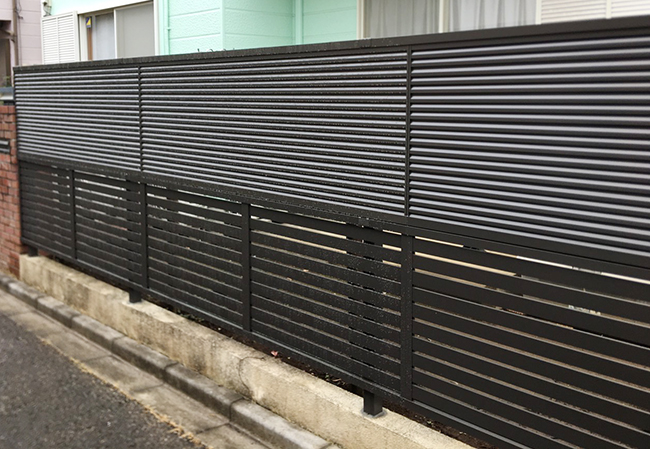 フェンス　付け替え　リニューアル　施工工事